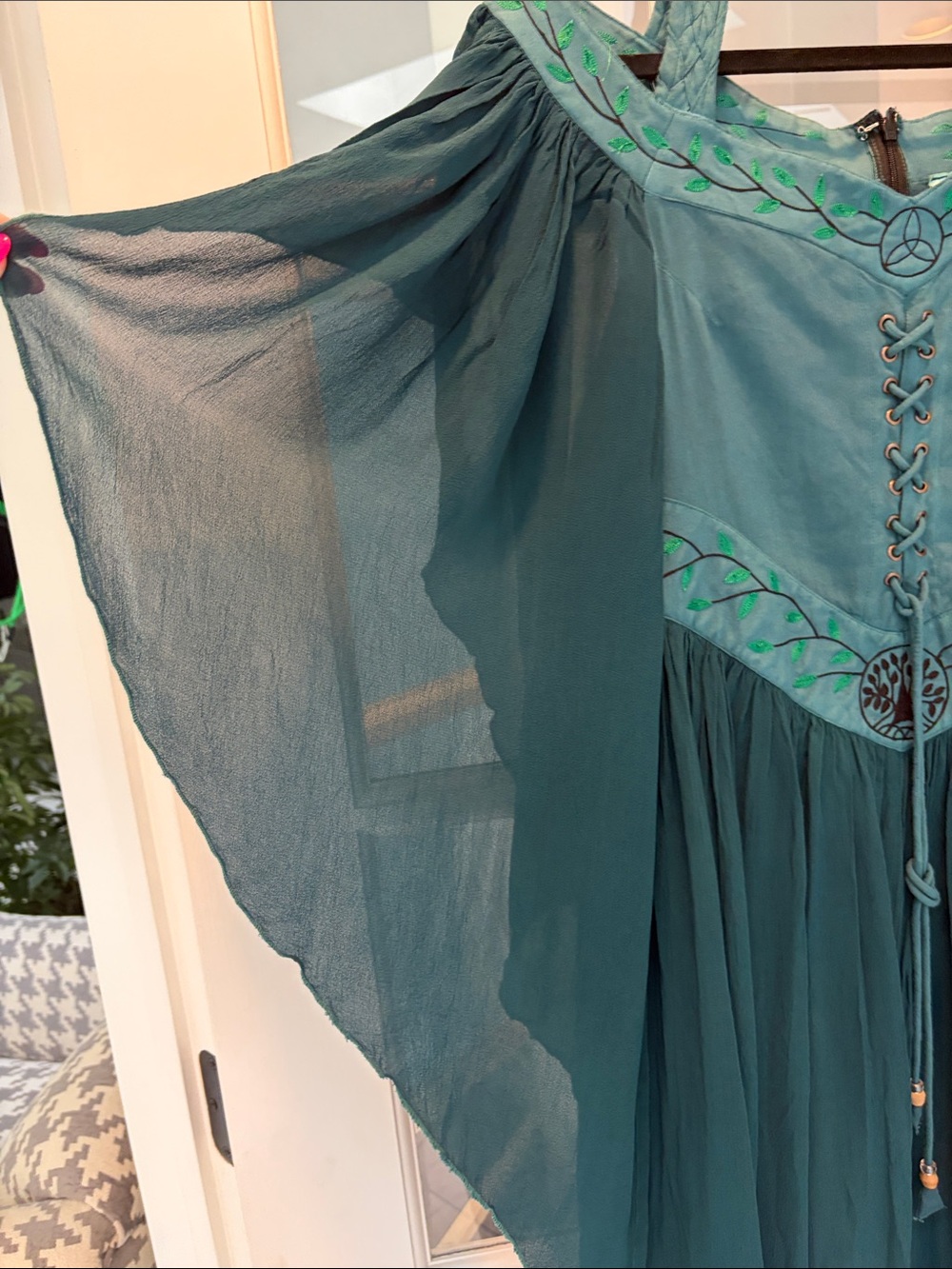 HolyClothing Boho Medieval Dress Sz Small NWT - Picture 4 of 7